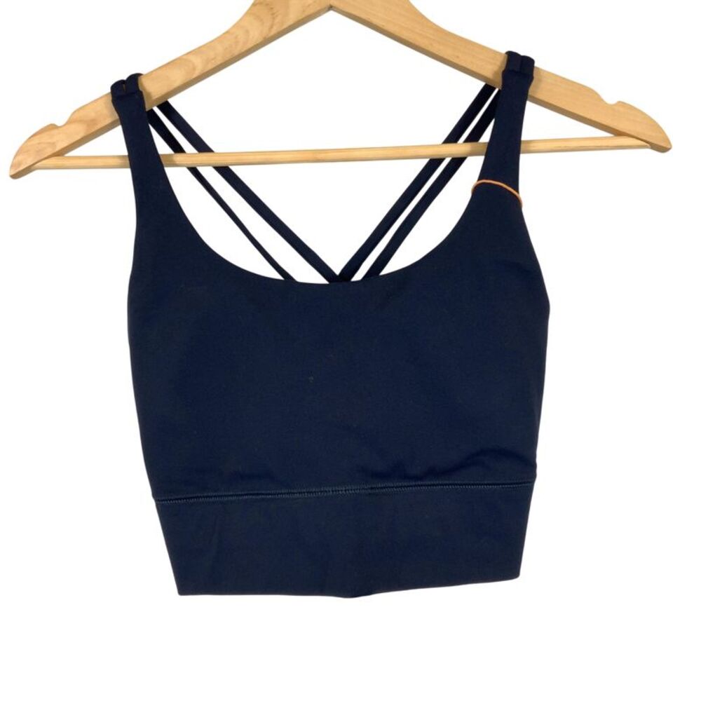 Quince Women Ultra-Form V Neck Cropped Tank Top Blue M